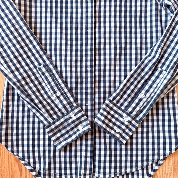 Twik by Simons Top Size XS Button Down Black Gingham Peter Pan White Collar - Picture 5 of 13
